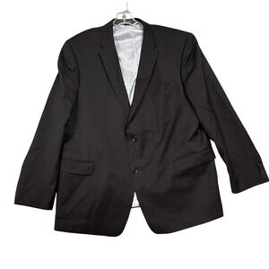 Tommy Hilfiger Blazer Mens 48R Black 100% Wool Two Button Notch Lapel Sport Coat